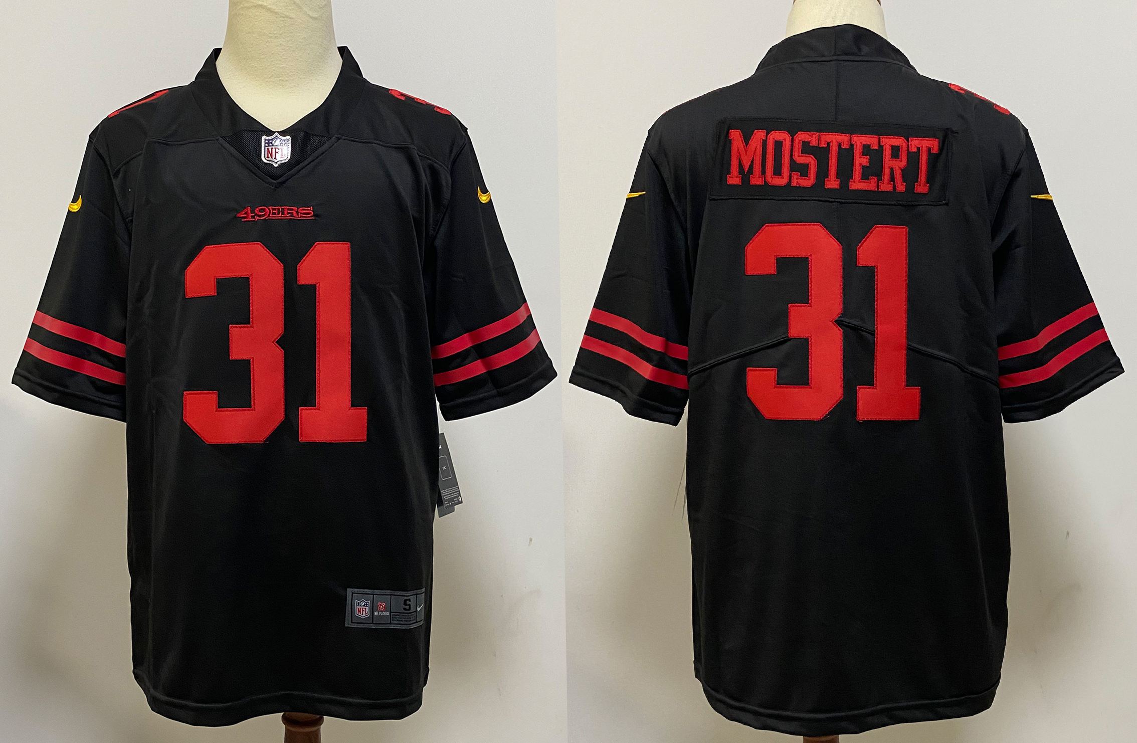 Men's San Francisco 49ers Raheem Mostert #31 Black Jersey